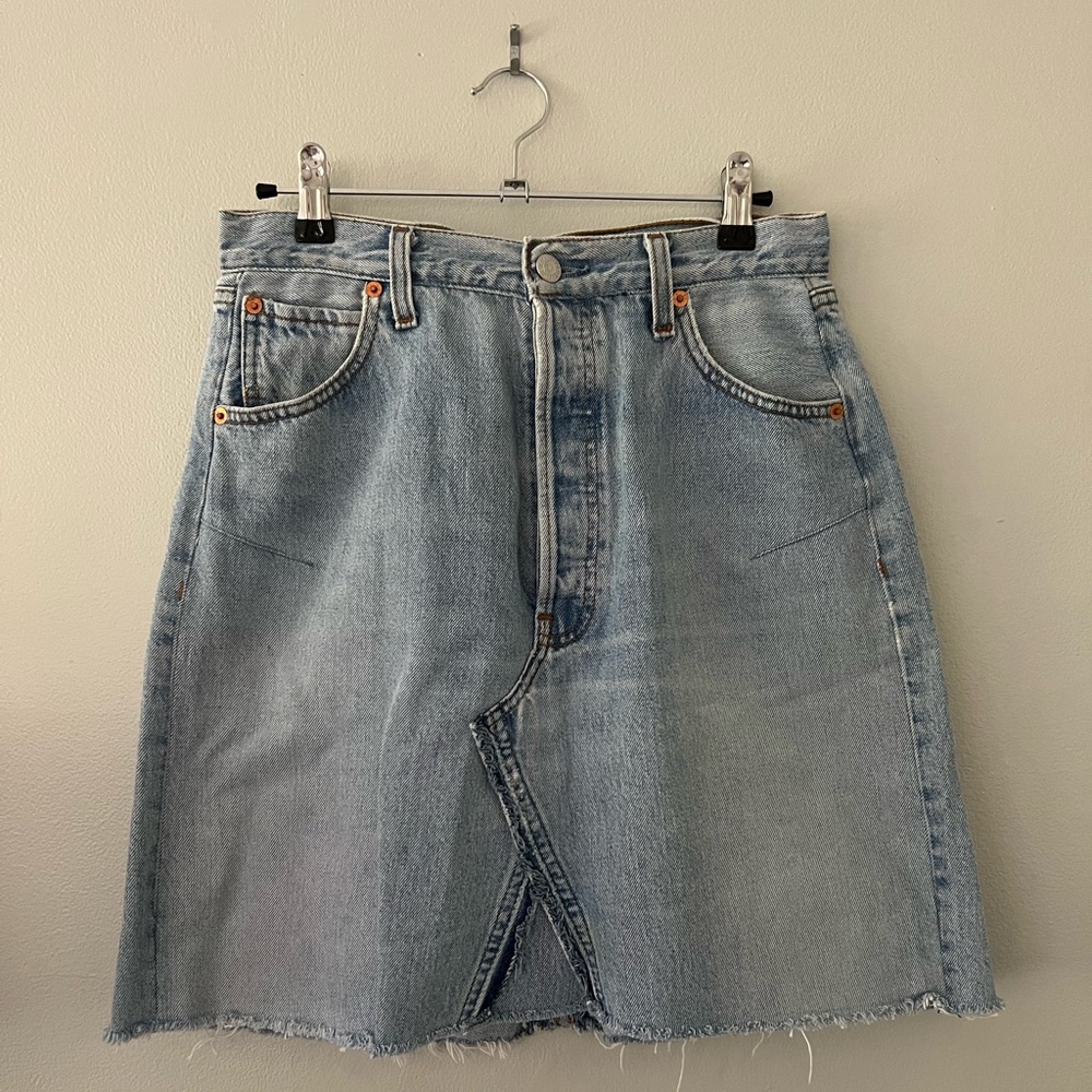 RE/DONE High-Rise Denim Skirt